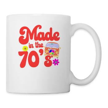 Made in the 70 s - seventies hippie retro - Mug - white - Right