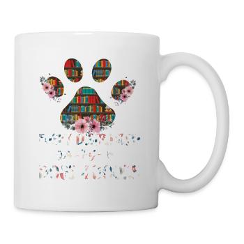 Easily Distracted By Dogs And Books - Mug - white - Right