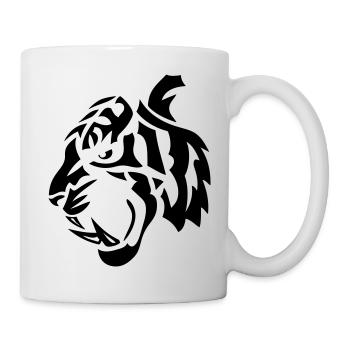 tigre tribal - Mug blanc - blanc - Droite