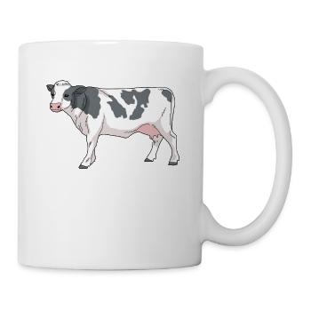Cartoon cow with spots - Mug - white - Right
