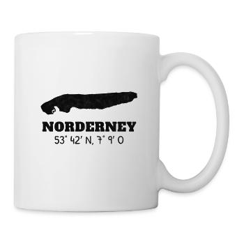 Norderney coordonnées île de la mer du Nord Vacances - Mug blanc - blanc - Droite