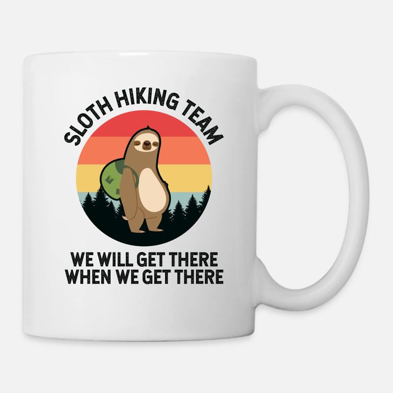 Sloth Hiking Team We'll Get There When We Get - Mug - white