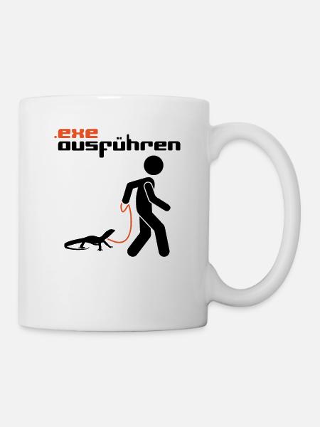 .exe ausführen - Computer Humor - Anwendung Datei - Tasse - Weiß