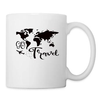 Voyages - Mug blanc - blanc - Droite
