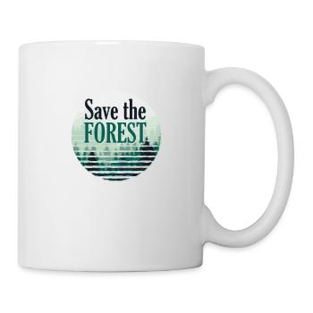Retten Schutz Wald Umwelt - Tasse - Weiß - Rechts