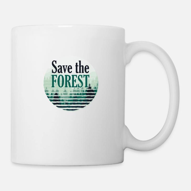 Retten Schutz Wald Umwelt - Tasse - Weiß