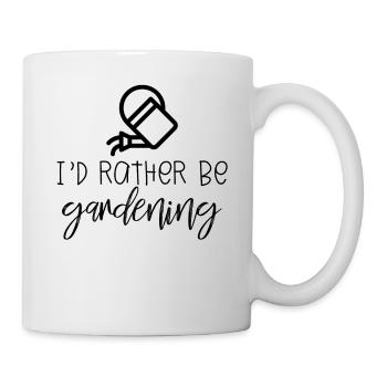 I’d rather be gardening - Mug blanc - blanc - Droite