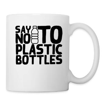 No to plastic bottles - Tasse - Weiß - Rechts