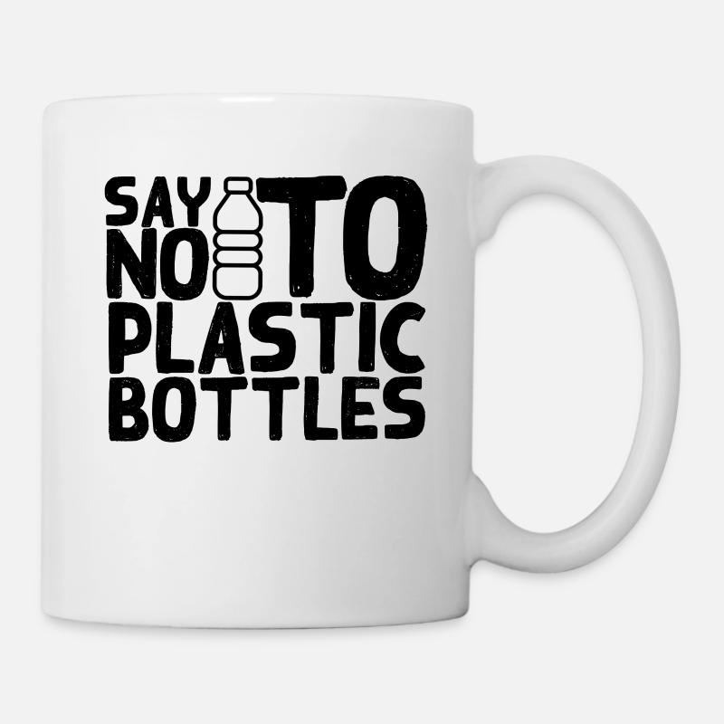 No to plastic bottles - Mug - white
