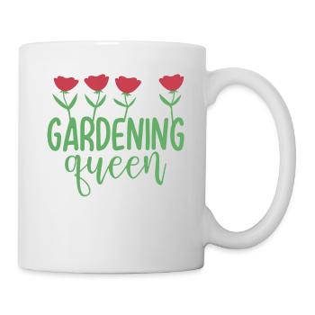 Gardening queen - Tasse - Weiß - Rechts