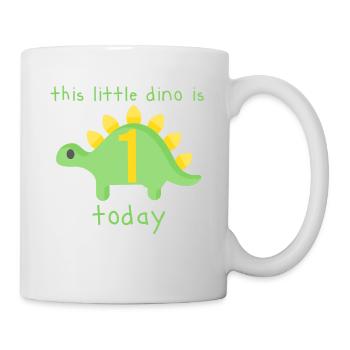 1er anniversaire Dino - Mug blanc - blanc - Droite