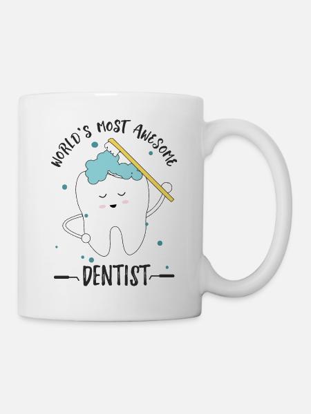 Weltbester Zahnarzt Lustig - Tasse - Weiß