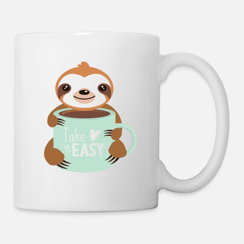 Faultiere - Tasse - Weiß