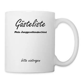 Bachelorette party guest list Jga party gift - Mug - white - Right