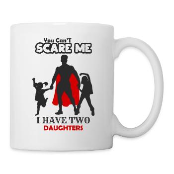 Papa Mit Zwei Töchter - Tasse - Weiß - Rechts