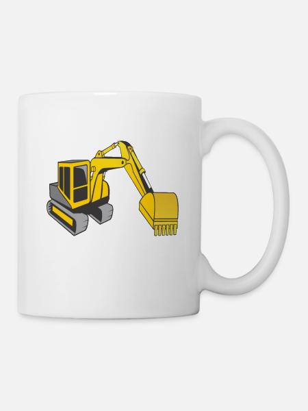 Bagger - Tasse - Weiß
