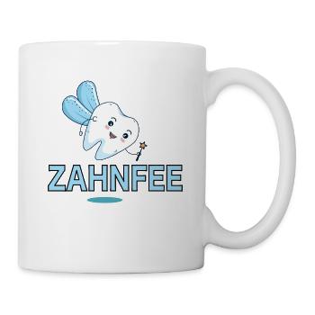 Zahnfee Shirt mit Zahn Fasching Karneval Kostüm - Tasse - Weiß - Rechts