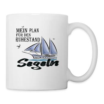 Segeln Spruch Rentner Ruhestand 65.Geburtstag gift - Tasse - Weiß - Rechts