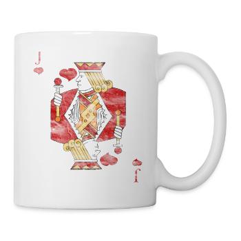Bube Herz Vintage Kostüm Valentinstag - Tasse - Weiß - Rechts