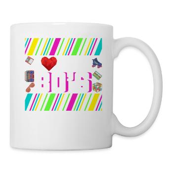 Cadeau des années 80 1980 · Amour des années 80 - Mug blanc - blanc - Droite