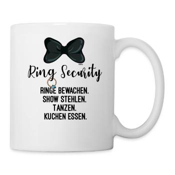 Ringträger Ring Security Hochzeit JGA - Tasse - Weiß - Rechts