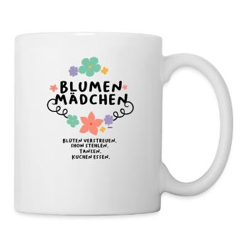 Blumenmädchen Flower Hochzeit Blumen - Tasse - Weiß - Rechts