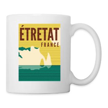 Etretat - Frankreich - Tasse - Weiß - Rechts