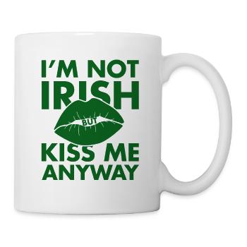 Funny St Patricks Day - I'm Not Irish Kiss Me - Mug blanc - blanc - Droite