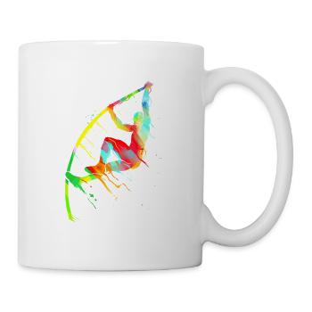 Pole vault athletics pole vaulter - Mug - white - Right
