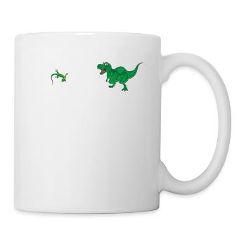 You Aunt, My Aunt Lizard Dinosaur Comparison Cool - Tasse - Weiß - Rechts