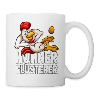 Hühner Flüsterer Lustiges Landwirt Bauer Huhn - Tasse - Weiß - Rechts
