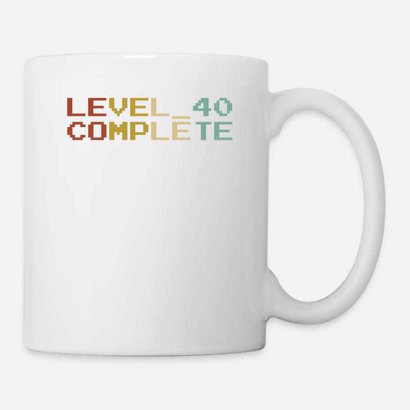 40 ans - 40e anniversaire niveau 40 complet - Mug blanc - blanc