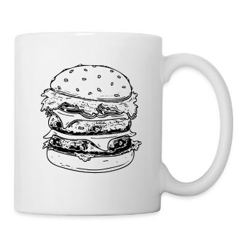 Burger - Mug blanc - blanc - Droite