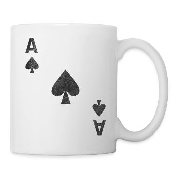 Costume de poker As de pique - Mug blanc - blanc - Droite