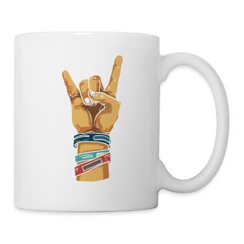 Ruban de bracelet bracelet Rock Festival Punk - Mug blanc - blanc - Droite