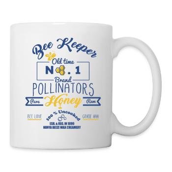 Bee Keepers Pollinators Honey Farmer Bottle Label - Mug - white - Right