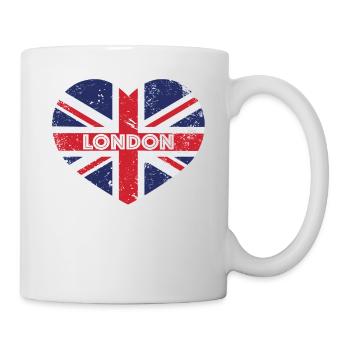 London Heart - London Union Jack Flag Souvenir - Mug - white - Right