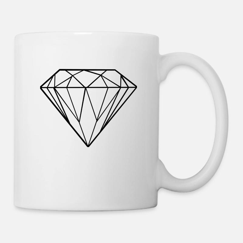 Diamond - Diamant - Logo - Tasse - Weiß