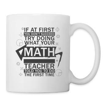 Math teacher funny nerdy - Mug - white - Right