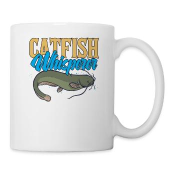 Angeln Angler Motiv - Catfish Whisperer - Tasse - Weiß - Rechts