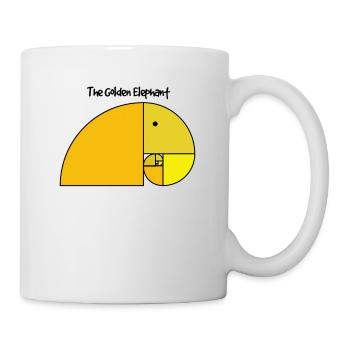 Fibonacci Elephant - Goldener Schnitt Elefant - Tasse - Weiß - Rechts
