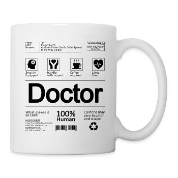 Cadeau de docteur docteur - Mug blanc - blanc - Droite