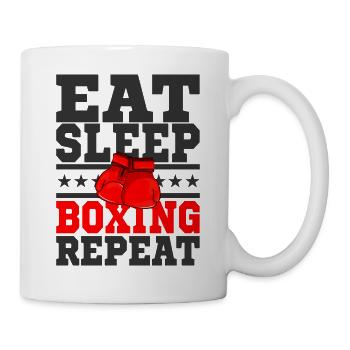 EAT SLEEP BOXING REPEAT - Mug - white - Right