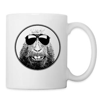 Affe Mit Sonnenbrille Für Sommer Sonne Coole Affen - Tasse - Weiß - Rechts