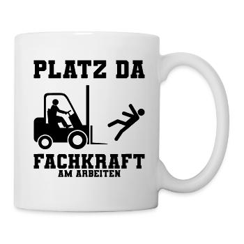 Gabelstapler - Tasse - Weiß - Rechts
