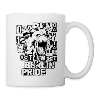 Stolzer Berliner Bär 030 Ich Liebe Berlin Geschenk - Tasse - Weiß - Rechts