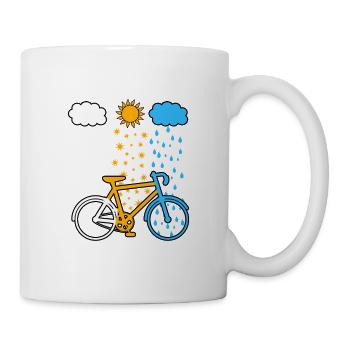 Vélo roue vélo vélo de route vélo de montagne météo - Mug blanc - blanc - Droite