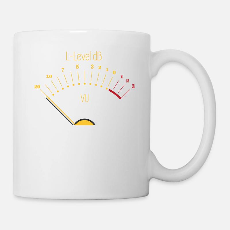 Vu Meter Tontechniker Geschenk - Tasse - Weiß