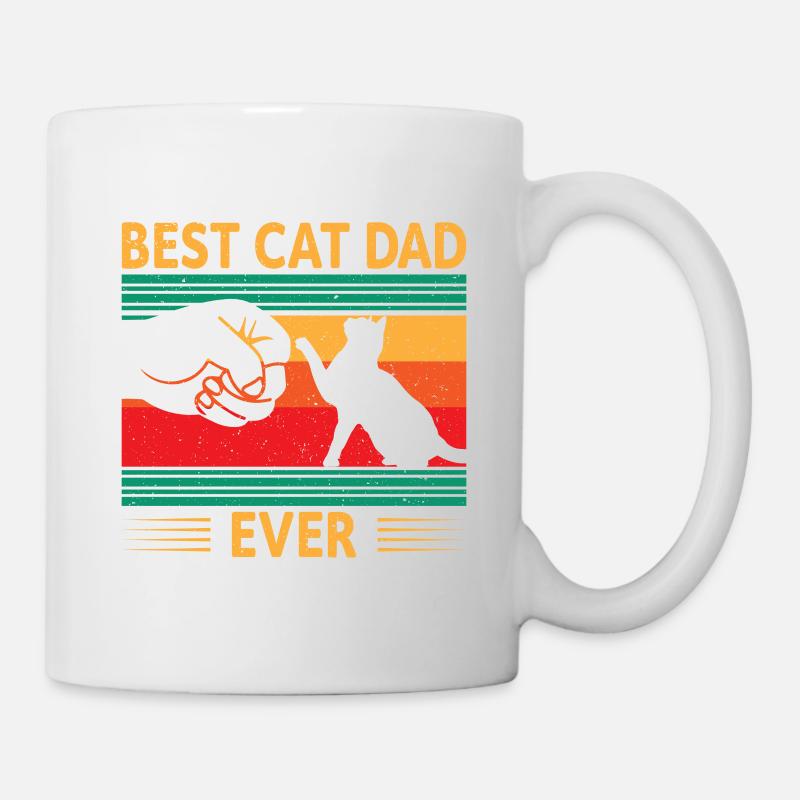 Best Cat Dad Ever - Tasse - Weiß