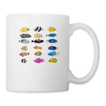 Tropisches Fisch-Meerestier - Tasse - Weiß - Rechts
